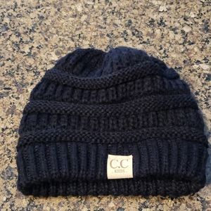 Kids black stocking hat